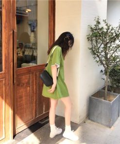 tシャツ・カットソー | Tシャツ 半袖 レディース カットソー バックギャザー トップス ビッグティーシャツ 2019春夏新作 大人気 ロングティーシャツ 可愛い シンプル ゆったり