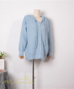 カーディガン | ニットニットパーカー セーター フード付き アウター 羽織り 秋冬 レディース トップス 通学通勤 ゆったり 7色 厚手 ニットアウター 20代40代