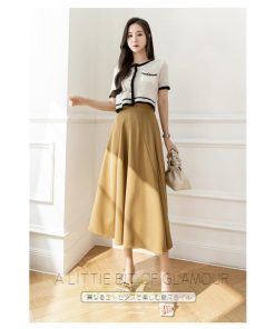 スカート | ロング丈 ボトムス レディース Aライン 上品 20代30代40代50代 カジュアル 通勤通学 お出かけ 夏物 韓国風 着痩せ 体系カバー エレガント