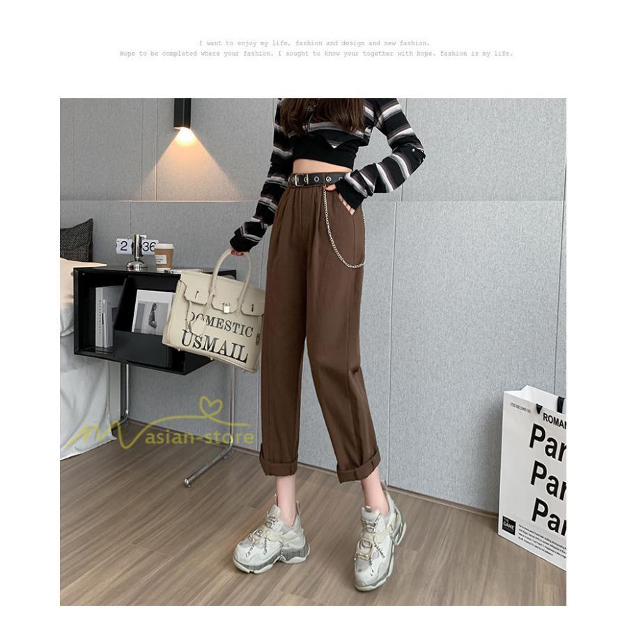 ワイドパンツ | レディース ロング丈 ストリート風 ロングパンツ シンプル 秋冬コーデ 体型カバー ウエストゴム お出かけ ポケット ハイウエスト ゆったり