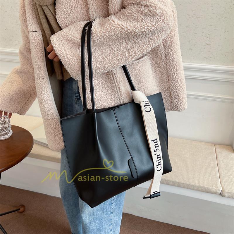 女性用バッグ | トートバッグ レディース A4 大容量 手提げ 鞄 おしゃれ PUレザー 通勤通学 無地 シンプル オフィス 上品 20代30代40代 お出かけ ビジネスバッグ ポーチ付き