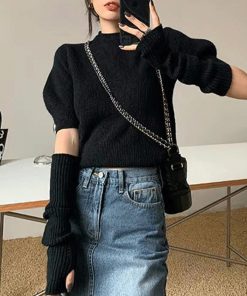 ニット・セーター | アームウォーマー ニットトップス 韓国風