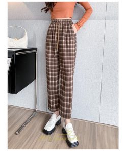 チノ・テーパード・ジョガー・スキニーパン | テーパードパンツ パンツ レディース ボトムス 美脚 楽ちん 体型カバー チェック柄 ハイウエスト お出掛け 20代 10代 細見え 高見え 送料無料 脚長 ロング