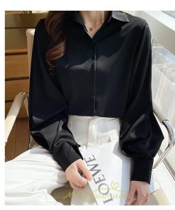 シャツ・ブラウス | ブラウス レディース オフィス フォーマル シャツ 白 開襟 レギュラー 長袖 黒 ホワイト ブラック 通勤 上品 エレガント お出かけ オシャレ オフィス OL