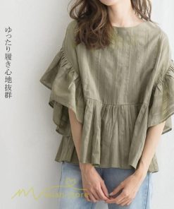 シャツ・ブラウス | シャツ ブラウス レディース きれいめ 春秋 40代 30代 韓国風 フレア 通勤 女性 服装 スーツ 大人 無地 着痩せ オフィスカジュアル 半袖ブラウス 上品 春夏
