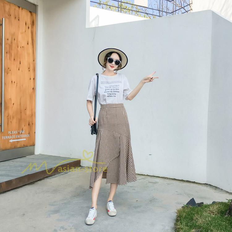 スカート | フレア ロング春物 レディース 春夏 スカート黒 ボトムス 春夏秋 新作 カジュアル 通勤通学 チェック柄 Aライン着やせ 20代30代40代