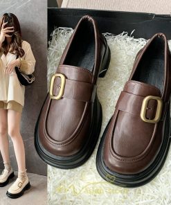 ローファー | レディース 靴 シューズ レザー調 合皮 厚底 履きやすい 韓国風 人気 クラシック 可愛い パンプス 通勤 春 夏 通学 冬 学生靴 秋