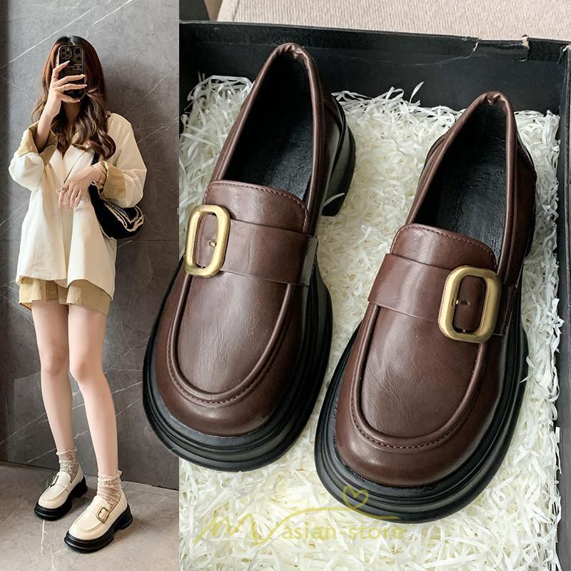 ローファー | レディース 靴 シューズ レザー調 合皮 厚底 履きやすい 韓国風 人気 クラシック 可愛い パンプス 通勤 春 夏 通学 冬 学生靴 秋