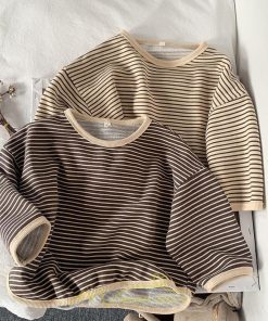衣装 服 | 子供服服 子ども服 こども服 キッズ服 Tシャツ 長袖 女の子 男の子 ガールズ ボーイズ ジュニア キッズ 冬 秋 子ども ボーダー柄 かわいい 上質