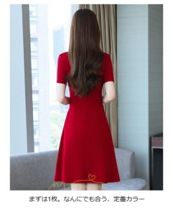 ミディアム | ワンピース レディース 着痩せ 上品 半袖ワンピース 春 夏 新作 オシャレ 2022 新作 韓国風 20代 30代 お出かけ デート 通学 ゆったり 40代 通勤 エレガント