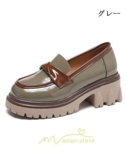 ローファー | 厚底 靴 オフィス 学生 通勤 通学 カジュアル パンプス 太ヒール 春 夏 秋 冬 学生靴 送料無料 コンフォート 学校 フォーマル 疲れにくい 痛くない