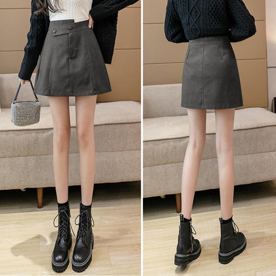 ミニスカート | PUレザー ハイウエスト