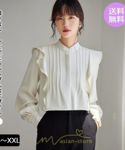 シャツ・ブラウス | ブラウス レディース オフィス 白 フォーマル 長袖 おしゃれ シャツ カジュアル 制服 レギュラー 着回し フリル 秋服 オフィス OL 送料無料 キレイめ 通勤