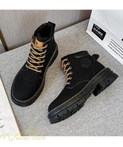 ショートブーツ | レディース ブーティー 太ヒール ブーツ ショートヒール カジュアル レースアップ 歩きやすい コスプレ靴 編み上げブーツ 厚底 ローヒール靴