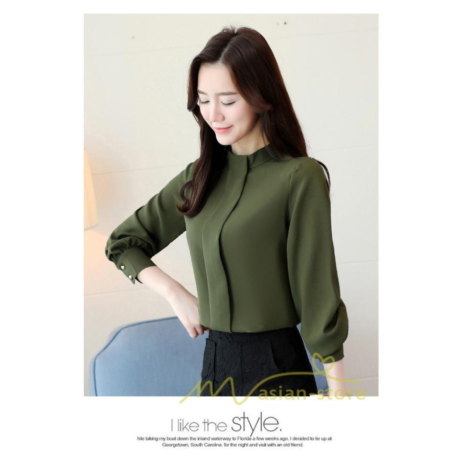 在庫ある | 短納期シフォンブラウスレディース 無地シャツ ビジネスブラウストップス オフィスフォーマルシャツブラウス 薄手 春夏衣装 通学通勤 エレガント 着痩せ OL