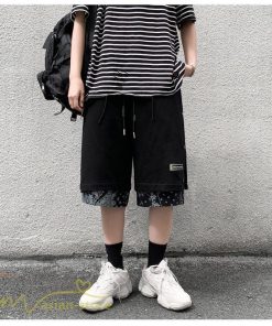 ハーフパンツ ショート | ハーフパンツ メンズ ショート丈 新作 夏コーデ おしゃれ 重ね着 レイヤード風 白 黒 日常感 カジュアル 運動着 ワイドパンツ ゆったり スウェットパンツ 着回し