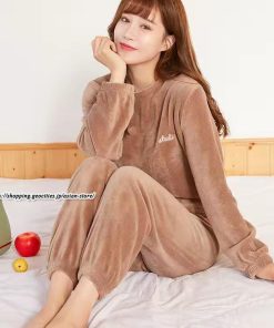 パジャマ ルームウェア | パジャマ ルームウェア レディース 秋冬 モコモコ 長袖パジャマ フランネル ルームウェア 暖かい 上下セット 厚手部屋着 可愛い ホームウェア 寝巻き 室内