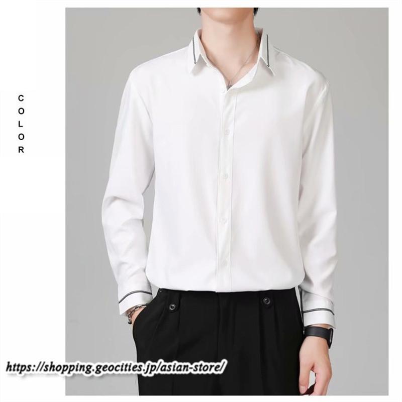 シャツ | 長袖メンズ ビジネス フォーマル オフィス 仕事 春 夏 秋 冬 カジュアル ビジネスシンプル 長袖 トップス 大きいサイズ メンズトップス