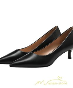 パンプス | 20.5cm~26.5cmミドルヒール ポインテッドトゥ 走れる ヒール レディース 結婚式 通勤 二次会 小さいサイズ 大きいサイズ 仕事 面接 30代