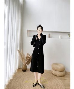 ニットワンピース | レディース ワンピース 冬 長袖 秋冬 ニット 20代 30代 40代 50代 Vネック かわいい おしゃれ 大人可愛い 着痩せ 綺麗