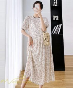 ワンピース | マタニティレディース 着痩せ 韓国風 小花柄 妊婦服 マタニティウェア 上品 大きいサイズ 夏服 Aラインお出かけ マタニティ