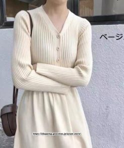 マキシ | ワンピース 秋冬 レディース ニットワンピース 大人 春 長袖 きれいめ ロング ニット フレア 袖あり 大人カジュアル 上品 ニットワンピース