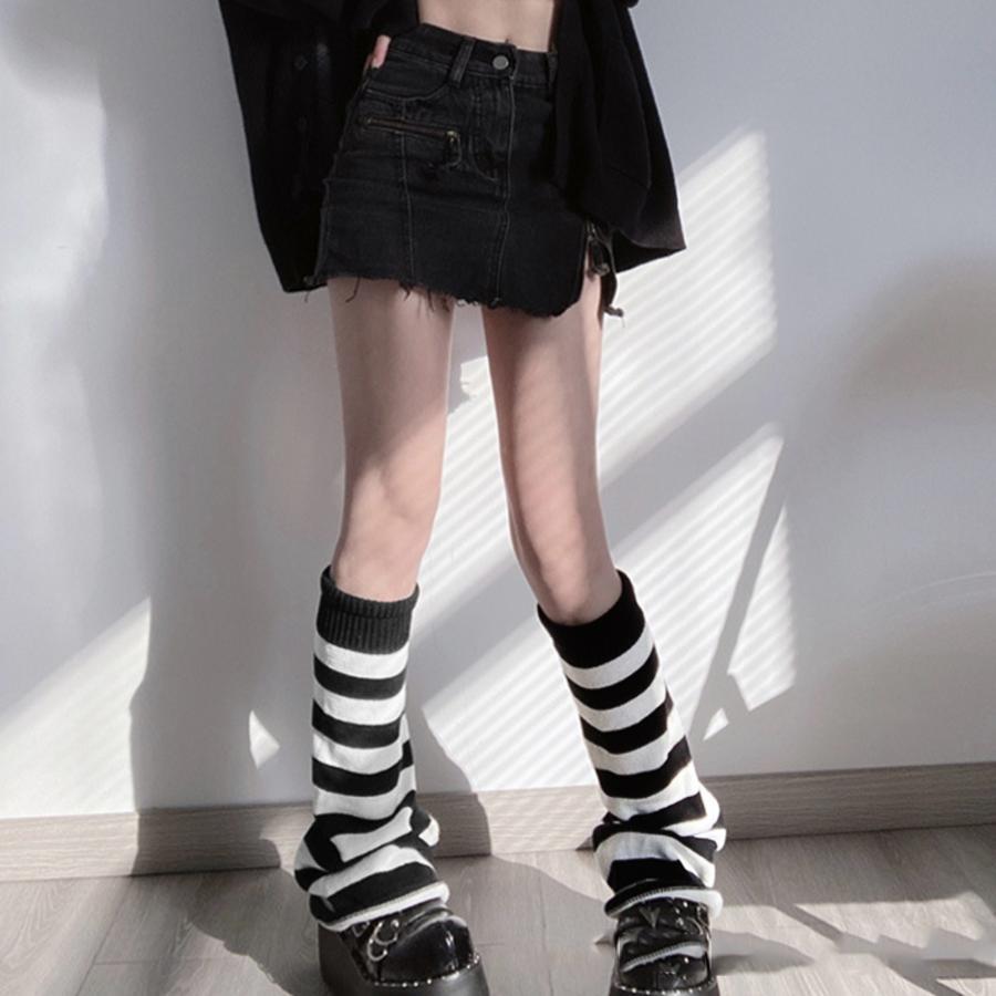 その他小物 | ボーダー柄 ニットレッグウォーマー 美脚