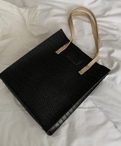 ハンドバッグ | クロコ 2way スクエアバッグ 肩かけバッグ 縦型 レディース 型押し レザーバッグ 手提げバッグ トートバッグ 縦長 A4