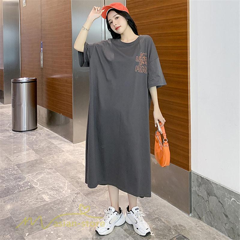 ワンピース | ゆるマタニティウェア レディース 着痩せ 夏 上品 妊婦服 大きいサイズ 体型カバー ゆったり ひざ下丈 マタニティ送料無料