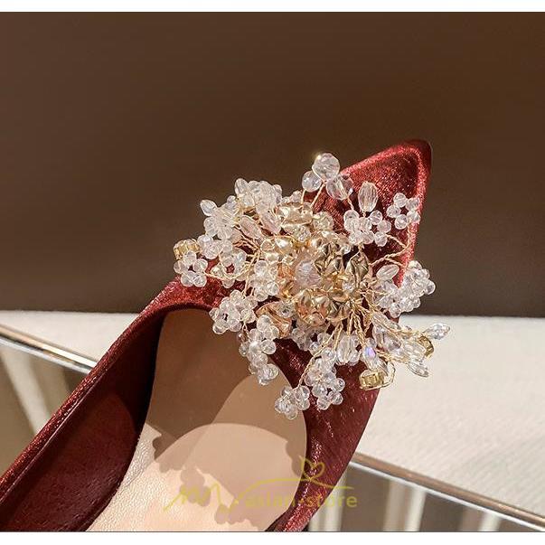 パンプス | 結婚式 ブライダルシューズ パーティーシューズ ハイヒール 赤 痛くない 大きいサイズ 小さいサイズ おしゃれ 疲れない レッド 美脚 ポインテッドトゥ