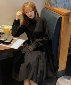 オールインワン | シャツワンピース レディース ワイドフリル