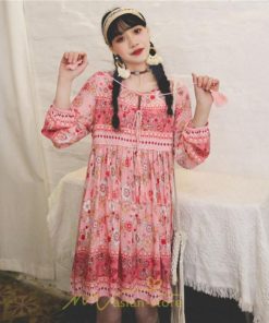 ミニ丈 | ワンピース レディース ワンピース長袖 夏秋ワンピ きれいめ 大人 森ガール 膝上 リゾート 花柄 おしゃれ デート 通勤 可愛い お呼ばれ シフォン