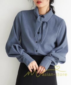 在庫ある | 短納期シフォンブラウスレディース パフスリーブシャツ ビジネスブラウストップス オフィスフォーマルシャツブラウス 薄手 春夏衣装 通学通勤 着痩せ OL 無地