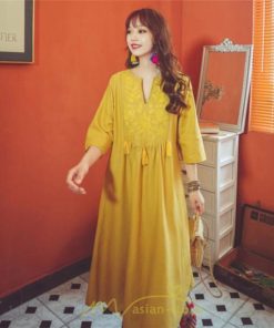 マキシ | リゾートワンピース レディース サマードレス ロング 五分袖 沖縄 旅行用 大人 20代 30代 40代 可愛い バカンス ふんわり フェミニン お洒落 民族風