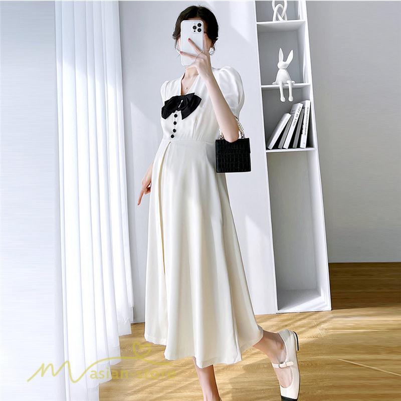 ワンピース | マタニティ妊婦服 フレア 夏新作 サマーマタニティウェア 上品 Aラインゆったり 妊婦 マタニティ シンプル お出かけ 着痩せ