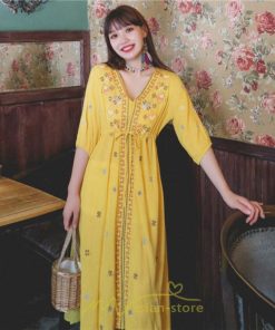 マキシ | ワンピース 膝下 カジュアル 上品 きれいめ 通勤 レディース 七分袖 体型カバー インスタ映え 撮影 個性的 クラシック 大人可愛い 高級感 普段使い 海外旅行