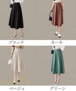 スカート | ロング丈 ボトムス レディース デイリー 上品 20代30代40代50代 カジュアル 通勤通学 お出かけ 着痩せ 夏物 韓国風 エレガント 体系カバー