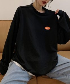 Tシャツ・カットソー | 重ね着風スウェットトレーナー 韓国風