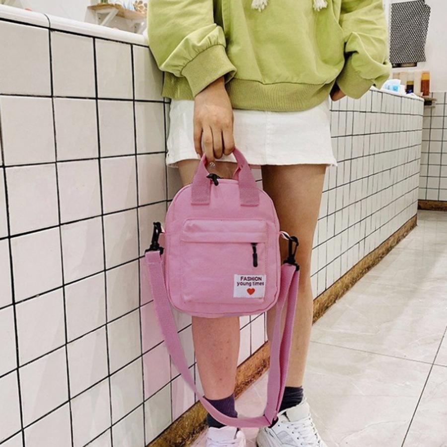 ショルダーバッグ | ミニ トートバッグ 小さめ 2way ボディバッグ 斜めがけ レディース スクエアバッグ かわいい 大人 キャンバスバッグ