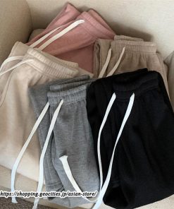 ワイドパンツ | ニットパンツ レディース 綿パンツ リブニット 秋冬 裏起毛 暖かい ロングパンツ ウエストゴム 春 パンツ シンプル 無地 ボトムス 部屋着 ズボン