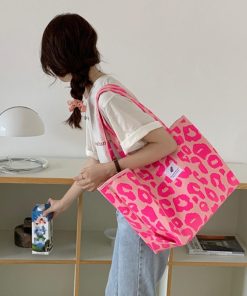 トートバッグ | キャンバスヒョウ柄 帆布鞄