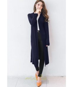 カーディガン | 春物 レディース 無地 カットソー ライトアウター ロング羽織り スリム グレー フェミニン 長袖 柔らか 女の子 20代30代