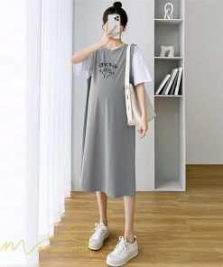 ワンピース | マタニティレディース 着痩せ 半袖 Aライン 大きいサイズ カジュアル 可愛い マタニティウェア 妊婦服 膝丈 産前産後 お出かけ 夏服