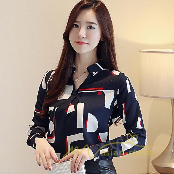 在庫ある | 短納期ブラウスレディースシャツ シフォンブラウス ビジネスカジュアルシャツトップス オフィスブラウス フォーマルシャツ 薄手 通学通勤 プリント 春夏衣装