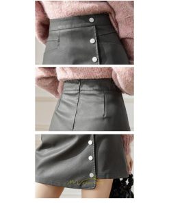 スカート | ミニレザーレディース  タイト 秋 冬 Aライン ハイウエスト おしゃれ フェイクレザー 新作 オシャレ 2022 可愛い 着痩せ