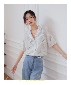 シャツ・ブラウス | ブラウス シャツ 花柄シャツ 花柄 半袖 レディース オシャレ 20代 30代 40代 春 秋 夏 カジュアル お出かけ 新作 着痩せ Vネック OL ビジネス 通勤 ファッション