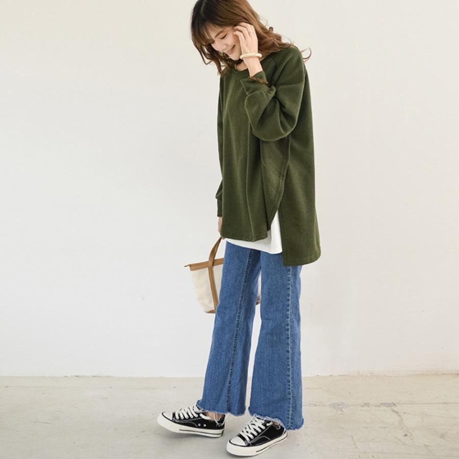 Tシャツ・カットソー | カットソーチュニック 春 ロンT 前後差