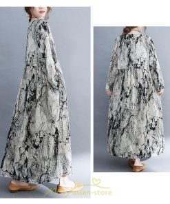 マキシ | 長袖ワンピース 秋物 レディース ロングワンピース 夏 30代40代 大人 秋ワンピース 新作 ワンピース Aラインワンピ 広い裾 旅行 ゆったり 可愛い 揺れる