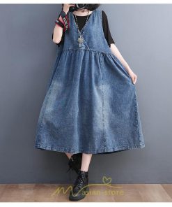 オーバーオール サロペット | オーバーオール デニムサロペットスカート ロングスカート ジャンパースカート デニムスカート レディース ポケット 大人 無地 20代30代 キュート 40代