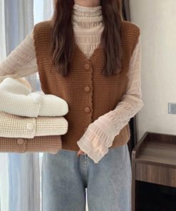 ニット・セーター | ニットベスト Vネック レディース ジレ